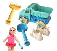 Genérico Sand Castle Toys - Outdoor Beach Toys - Travel Beach Toyss, Dump Truck, Shovel, Rake, 2 Castle Sands Molds Sand Truck Toy For Boys & Girls Outdoor Play