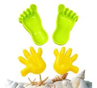 Genérico Sand Mold Beach Toy Set | Travel-Friendly Interaction Activity | Footprint Handprint Sand Sculpting Toy | for Boys Girls Preschoolers Family Park Backyard Party Kindergarten