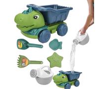 Genérico Sand Toys For Kids - Dinosaur-Themed Sand Box Set With Dump Truck | Sañd Castle Tools Animal Sañd Molds, Smooth Portable Sandbox Toys For Creative Play | Beach Toy For Courtyard, Garden & Ou