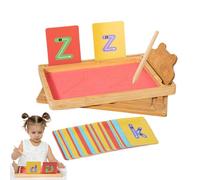 Genérico Sand Writing Tray, Children's Alphabet Writing,9.61x5.83in Sand Trays Activity, Sensory Spelling Game, Letter Formation Fine for Motor Skills Toy, Preschool Kids