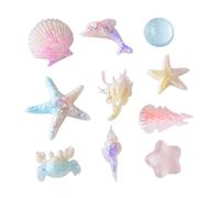 Genérico Sandal Charms 10 Pieces, Cute Sea Theme Resin Shoe Decoration Set