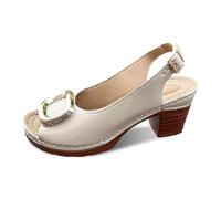 Genérico Sandales confortables à enfiler pour femmes chaussures de marche décontractées à talon épais et respirantes pour toutes vos sorties saisonnières