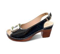 Genérico Sandales confortables à enfiler pour femmes chaussures de marche décontractées à talon épais et respirantes pour toutes vos sorties saisonnières