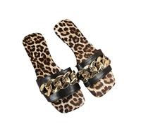 Genérico Sandales Femme été Pantuflas de Playa para Mujer con Suela Plana y Diseño Cuadrado para un Estilo Cómodo y Moderno (Black, 42)