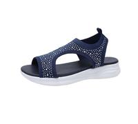 Genérico Sandalia de Mujer de Plataforma Tipo Esclava, Material Bio, Forradas de, Comodas y Elegantes, Talon Abierto y Decorada con, Ideales para Primavera-Verano sandalias mujer