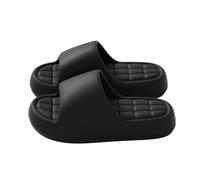 Genérico Sandalia Plana Mujer Cómodas Sandalias Confort Women'S Round Head Thick Bottom Hollow Out Wear Clip Toe Thick Bottom Slope Heel Slippers Cuñas Negras Mujer Sandalias Vestir Verano (Black,38)