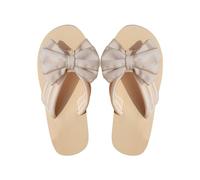 Genérico Sandalia Plana Mujer Cómodas Sandalias Mujer Tacon Novedad de Verano,Zapatillas Para Planas Versátiles A La de Talla Grande Con A Mano Con Palabra Drag Sandalias Tacon Bajo (White,37)