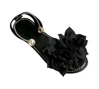Genérico Sandalia Plana Mujer Cómodas Sandalias Negras Zapatillas deportivas Gruesas para Mujer,Ideales para Caminar,Aumentar La Altura,Viajar,Trabajar,Usar Cuñas Negras Verano (Black,36.00)