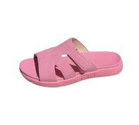 Genérico Sandalia Plana Mujer Sandalias de Mujer Verano Sandalias,Ligeras,Deportivas,para Yoga,Con Acolchado Grueso Y Cómodas Fascias Plantares. Senderismo (Hot Pink,37)