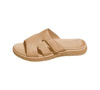 Genérico Sandalia Plana Mujer Sandalias de Mujer Verano Sandalias,Ligeras,Deportivas,para Yoga,Con Acolchado Grueso Y Cómodas Fascias Plantares. Senderismo (Brown,40)