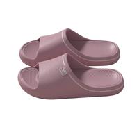 Genérico Sandalia Plana Mujer Zapatos de Verano Mujer Women'S Round Head Thick Bottom Hollow Out Wear Clip Toe Thick Bottom Slope Heel Slippers Sandalias Planas Verano 2026 (Light Violet,38)
