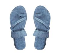 Genérico Sandalia Plana Sandalias Dedo Mujer Verano Chanclas Mujer Con Plantilla Acolchada Decoración Floral Ultra-Ligero Fotografía Playera Tratamiento de Belleza