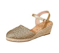 Genérico Sandalias Alpargatas Mujer con Bandeja Sandalias Mujer Verano Cómodo Flip Flop Casual Verano Punta Abierta Color Sólido Zapatos Casual Elegant