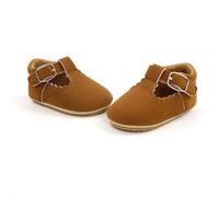 Genérico Sandalias bebé niña primeros zapatos cómodos casuales primavera verano otoño diseño antideslizante transpirable para 0-18 meses (Coffee, 6-12 Months)