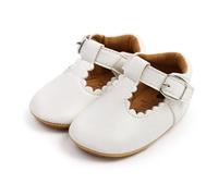 Genérico Sandalias bebé niña primeros zapatos cómodos casuales primavera verano otoño diseño antideslizante transpirable para 0-18 meses (White, 12-18 Months)