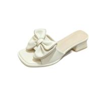 Genérico Sandalias Casuales De Mujer con Puntera Abierta Y Descubierta | Sandalias De Verano De Cuero Pu Con Punta Cuadrada, TacóN Bajo Zapatos De Mule, Sin Cordones Sandalias De Fin De Semana