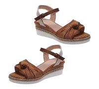 Genérico Sandalias Comodas Mujer,Sandalias cuña Baja Mujer,Zapatillas señora Mayor,Zapatos Comodos Vestir Tacon Verano,Tienen Zapatos Piel Ancho Especial Verano