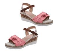 Genérico Sandalias Comodas Mujer,Sandalias cuña Baja Mujer,Zapatillas señora Mayor,Zapatos Comodos Vestir Tacon Verano,Tienen Zapatos Piel Ancho Especial Verano