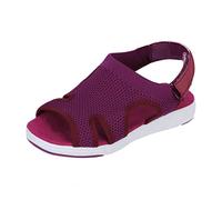 Genérico Sandalias cómodas Mujer Sandalias Mujer Verano Comodas Planas Antideslizantes Sandalia Anchas Ortopedicas Deportiva Ergonómicas Respetuosas Senderismo Zapato Horma Ancha Púrpura
