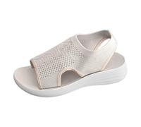 Genérico Sandalias Comodas Mujer,Sandalias Romanas De Malla Con Puntera De Moda De Verano CóModas De Color SóLido Deportivas E Informales Para Caminar