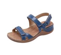 Genérico Sandalias Cómodas Mujer Zapatos Verano Comodos Zapatos de Mujer Calcetines Largos para Adulta Calcetines para Verano Color Sólido Resbalón En Sandalias Cuñas (Blue,44)