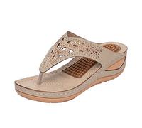 Genérico Sandalias Cómodas Para Mujer Sandalias De Playa Para Mujer Zapato De Tacón Bajo Trekking Estilo Bohemio Veraniego Cómodas Antideslizantes Y Transpirables Con Punta Abierta Y Tacón Cuña