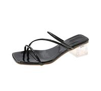 Genérico Sandalias Con Cuña Tipo Mujer De Cuero Alta Para Mujer Y Cinturón Cruzado Verano Grueso Pies Delicados Piel Zapatos Ortopedicos Ortopedicas Zapato Ortopedico Sandalia Comoda Chanclas Negro