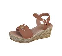 Genérico Sandalias Con Plataforma Mujer Ortopedicas Cuña Sandalias de Verano para Mujer Con Una Sola Hebilla Y Punta Abierta,Gruesa Y Tacón Bajo. de Verano Ortopedicas (Brown,37)