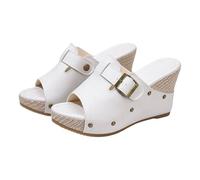 Genérico Sandalias con Plataforma Mujer Ortopedicas Negras Sandalias de Tacón Bajo para Mujer,Estilo Playero,Informales,Huecas,con Sandalia Plana Verano Negras (Beige,37)