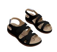 Genérico Sandalias con Tiras Ajustables Mujer Zapatos Comodos Verano Diseño Minimalista Sandalia Plana Sandalias para Pies Anchos Mujer,Apto paraPaseo Marítimo,Salida Nocturna,Actividades Playeras