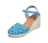 Genérico Sandalias Cuña Mujer Cuñas Punta Abierta de Zapatos Sandalias Verano Comodas, Plataforma para Diario Viaje