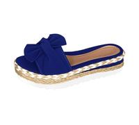 Genérico Sandalias Cuña Mujer Ortopedicas Abierta y Zapatos Cómodos E Informales de Verano para Caminar,La Playa y Uso Diario para La Vida en Casa (Azul, 38)