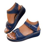 Genérico Sandalias Cuña Mujer - Ortopedicas Plataforma Zapatos Verano Comodos Vestir Moda Fiesta Sandalia de Cuña Transpirables Flexibles Playa Trekking Senderismo Caminar Sandalias Comodas Mujer