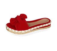 Genérico Sandalias Cuña Mujer,Puntera Abierta y Zapatos Cómodos E Informales de Verano para Caminar,La Playa y Uso Diario para La Vida en Casa (Rojo, 41)