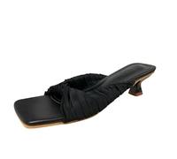 Genérico Sandalias Cuña Mujer Y Verano Tacón Correa Transparente Color Sólido Sexy Comodas Ortopédicas Cuñas Chanclas Con Plataforma Cómodas Zapatos Comodos Vestir Negra Sandalia Comoda Casa Negro 38