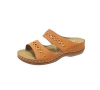 Genérico Sandalias Cuñas Mujer Verano Romano - Mulas Mujer Punta Abierta Zapatos Casuales Desnudo Pies De Caminar Sandalia Moda Zapato Pie Ancho Sandalette Transpirable Mula Desnudo Pies, amarillo, 38