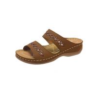 Genérico Sandalias Cuñas Mujer Verano Romano - Mulas Mujer Punta Abierta Zapatos Casuales Desnudo Pies De Caminar Sandalia Moda Zapato Pie Ancho Sandalette Transpirable Mula Desnudo Pies, marrón, 41