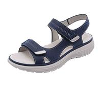 Genérico Sandalias de Cuña Mujer Plataforma Zapatos Cómodas Estilo de Los Pies Zapatos Verano Cuñas Non Sport Sandalias Breathable Mujeres Sándalias Mujeres Ancho Especial (Blue,37)
