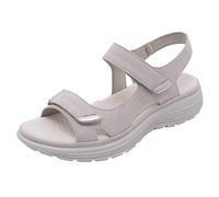 Genérico Sandalias de Cuña Mujer Plataforma Zapatos Cómodas Estilo de Los Pies Zapatos Verano Cuñas Non Sport Sandalias Breathable Mujeres Sándalias Mujeres Ancho Especial (Grey,37)