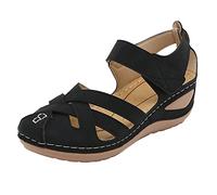 Genérico Sandalias de cuña Mujer,Sandalias Mujer Talla 42,Zapatos Comodos Vestir,Zapatos Ortopedicos Verano,Zapatillas Lona,Zapatillas de Casa Verano Comodas