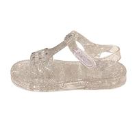 Genérico Sandalias de gelatina de moda para niñas, transpirables, con punta abierta, zapatos de playa, suela suave, calzado casual de verano para bebés y niños pequeños. (White, 28.5 Little Child)