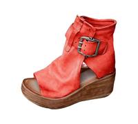 Genérico Sandalias de Mujer Verano con Punta Abierta Moda Bohemia Casual cuña Plataforma Boca pez Zapatos Roma Elegante Correa Fiesta Calzado Comoda vestir Talla grande
