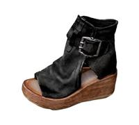 Genérico Sandalias de Mujer Verano con Punta Abierta Moda Bohemia Casual cuña Plataforma Boca pez Zapatos Roma Elegante Correa Fiesta Calzado Comoda vestir Talla grande