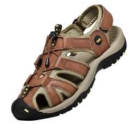 Genérico Sandalias De Piel Para Hombre, Diseno Moderno Suela Antideslizante Zapatos De Trekking Montaña Cerradas Con Cierre Para Playa