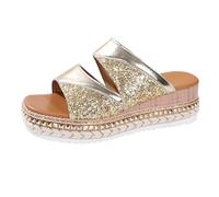 Genérico Sandalias De Plataforma Cuña Mujer Para Primavera Verano Y Otoño Con Una Sola Palabra Pez Uso Exterior Romanas Ligeras Vacaciones En La Playa Cómodas Ortopedicas Esparto Zapatos