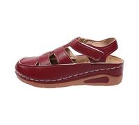 Genérico Sandalias De Puntera Cerrada Mujer, Sandalias Mujer Verano Cómodo Cuentos, Plantillas Suave Antideslizante Calado Transpirable, Ortopédico Con Scratch Zapatos Para Senderismo Deporte Trabajo