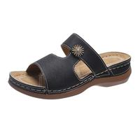 Genérico Sandalias de Senderismo Mujer Chanclas Chica Sandalias Ortopédicas de Verano para Mujer con Punta Abierta Antideslizantes Cómodas Fascitis Plantar (Black 35)