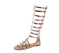 Genérico Sandalias De Senderismo Mujer-Sandalias de Verano para Mujer con Estilo Retro y Diseño Casual de Bota Alta hasta la Rodilla