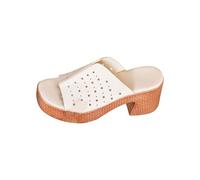 Genérico Sandalias de Tacon Mujer Pies Anchos Zapato Verano Zapatillas de Verano para Mujer,Nuevas,con Tacón Hueco,Pez,Gruesa,Ligeras Y con Punta Abierta Sandalias Goma (White,41)
