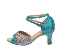 Genérico Sandalias de Tacon Mujer Sandalias Mujer Blancas de Zapatos Salón Graduación con Imitació A La para Sandalia Ortopedica Sandalia Doradas (B,38)